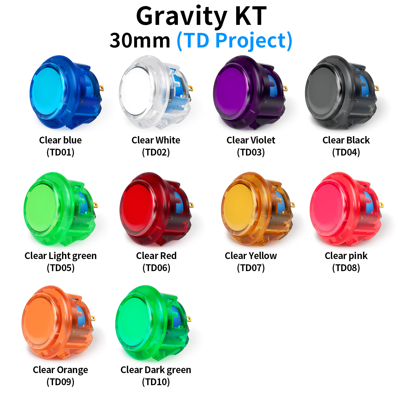 Joystick Arcade Parts - elosba Gravity KT Arcade przyciski Wyciszony