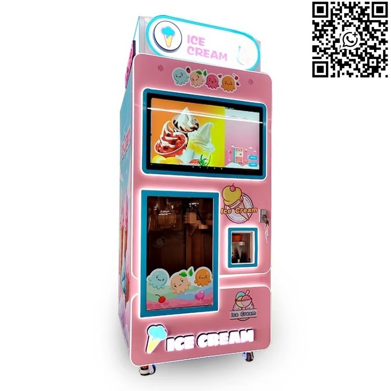 Vending Machine Qr Code - Konfigurowalny robot samoobsługowy do sprzedaży lodów,