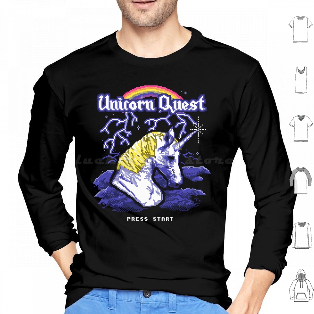Arcade Quest - Bluza z kapturem Jednorożec Quest Bawełna