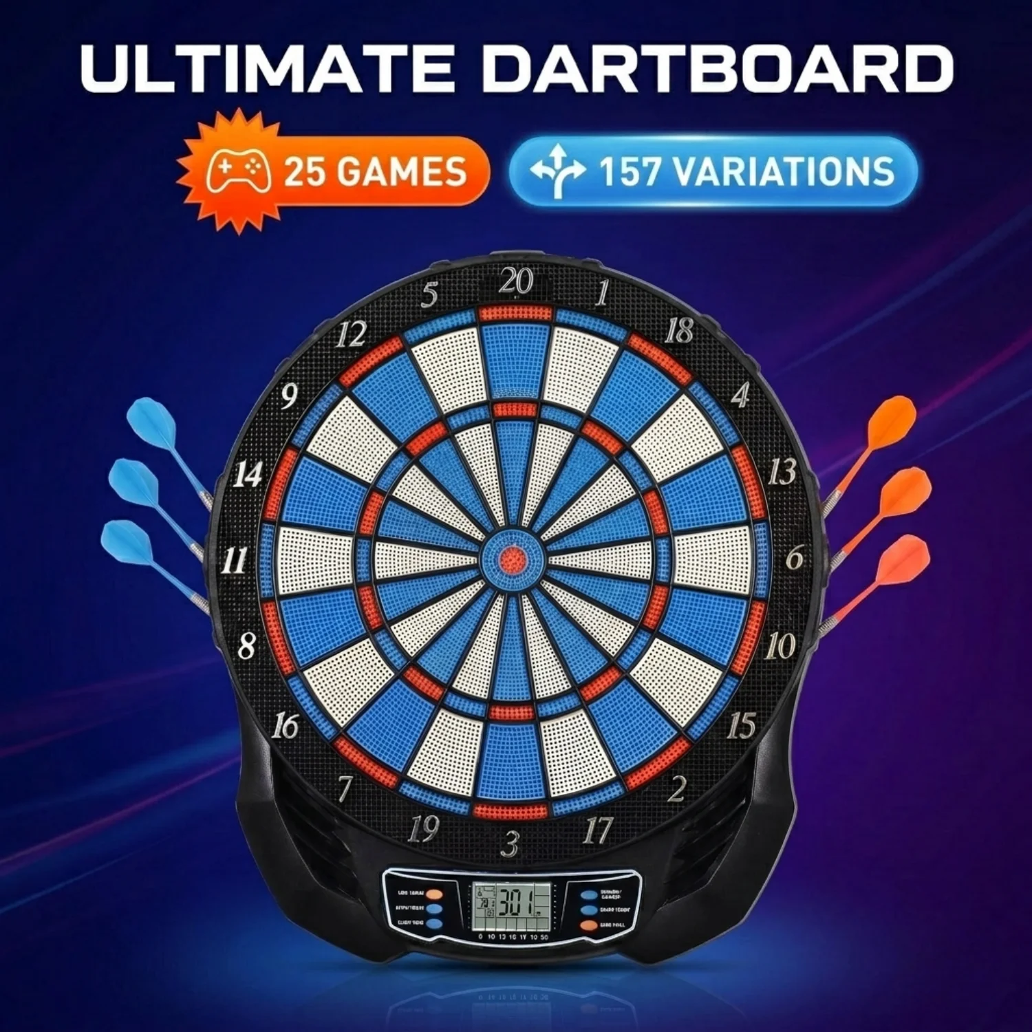 Electronic Dartboard Cabinet - DartVibe Zaawansowana Elektroniczna Tarcza do Dartów