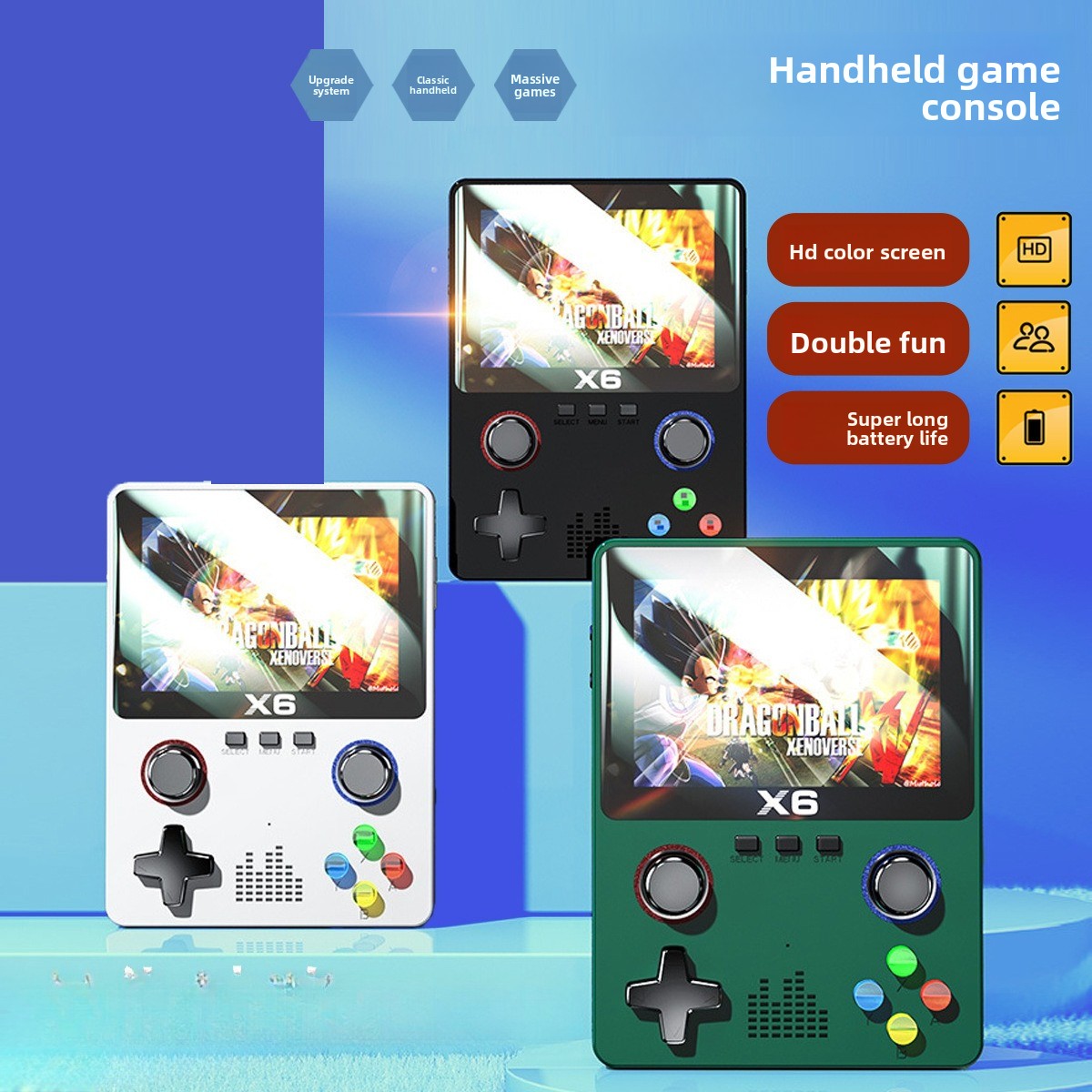 Joystick Arcade Parts - Konsola do gier X6, emulator przenośny,