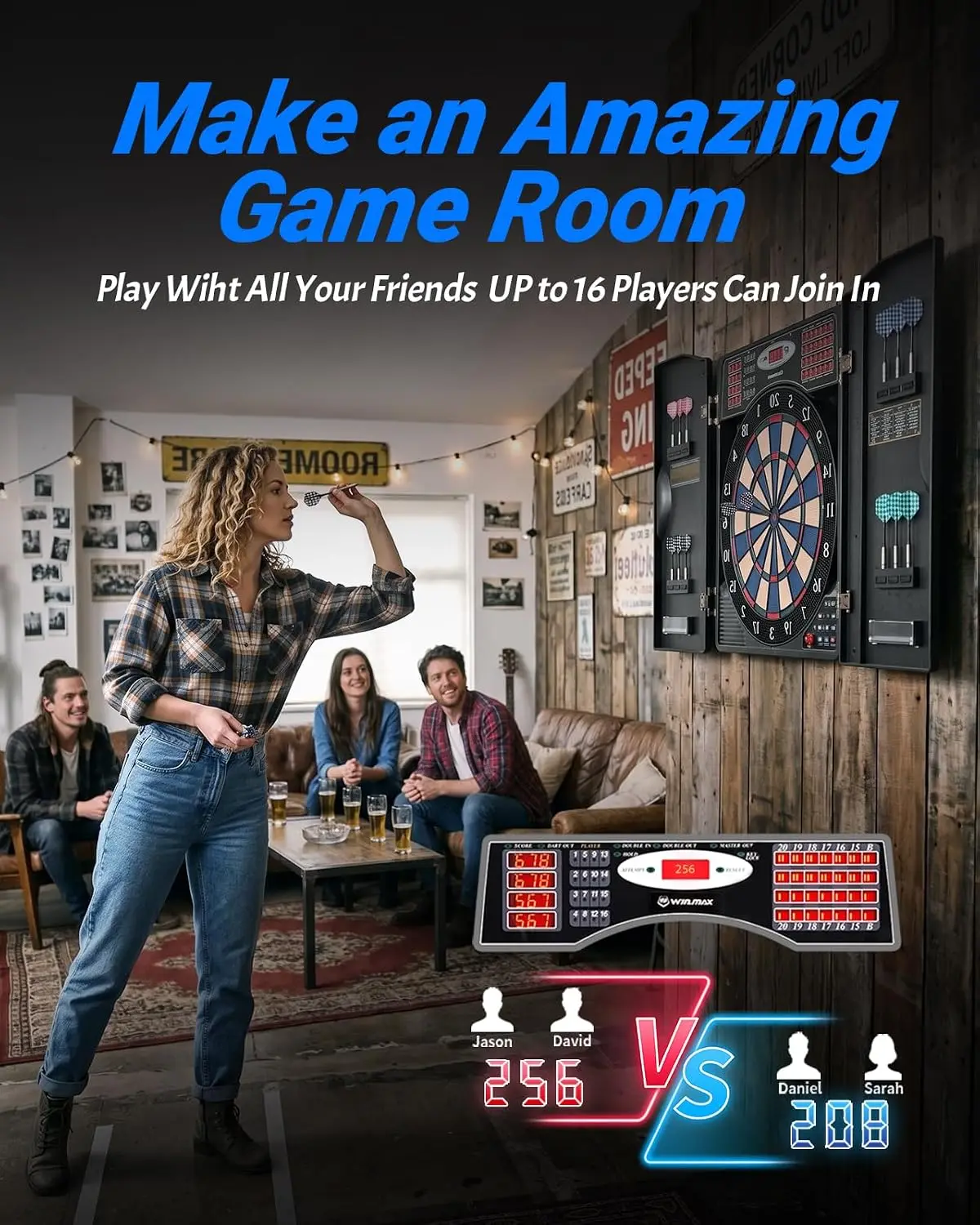 Elektroniczny zestaw do rzucan – Electronic Dartboard Cabinet recenzja i cena