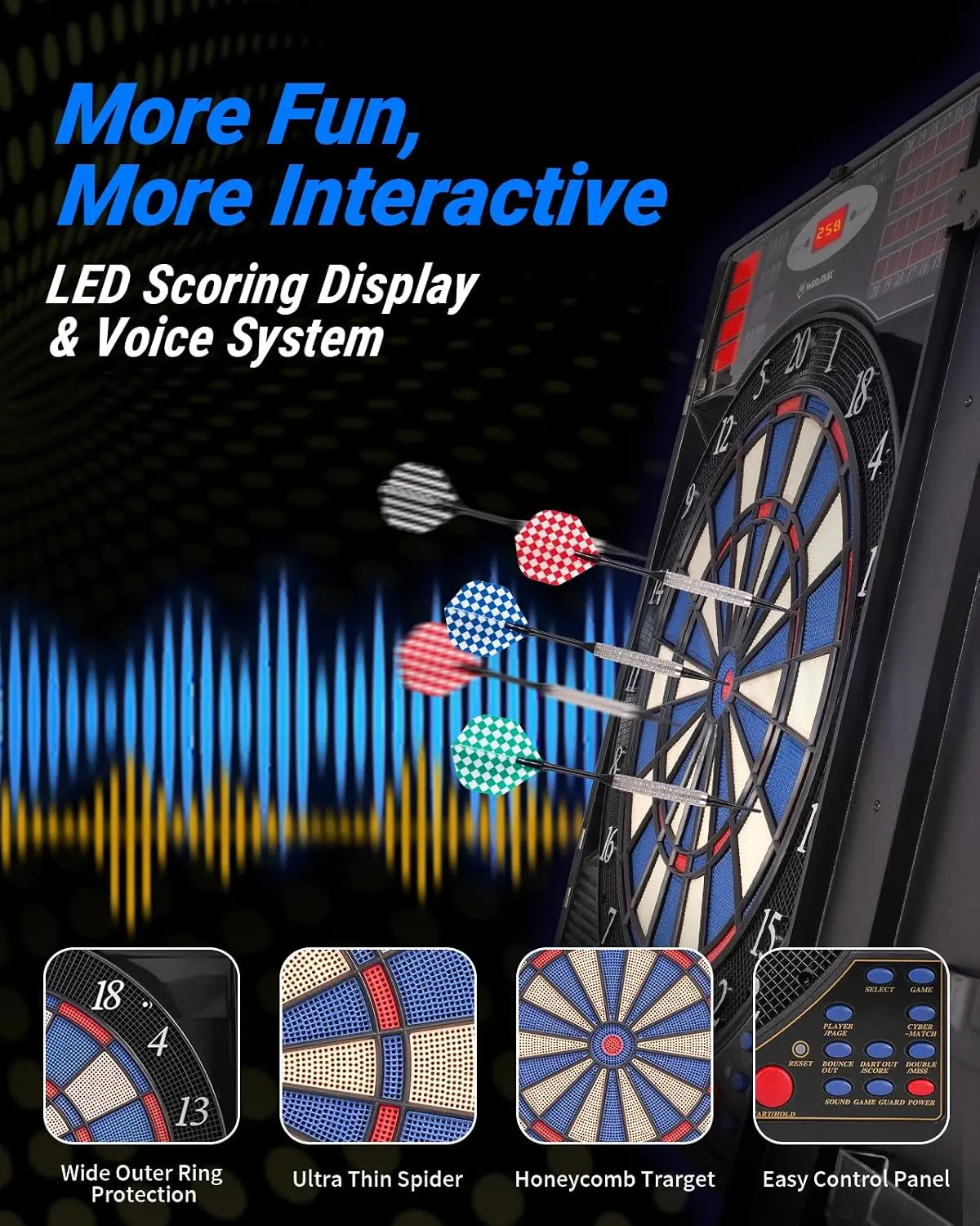 Elektroniczny zestaw do rzucan – Electronic Dartboard Cabinet recenzja i cena