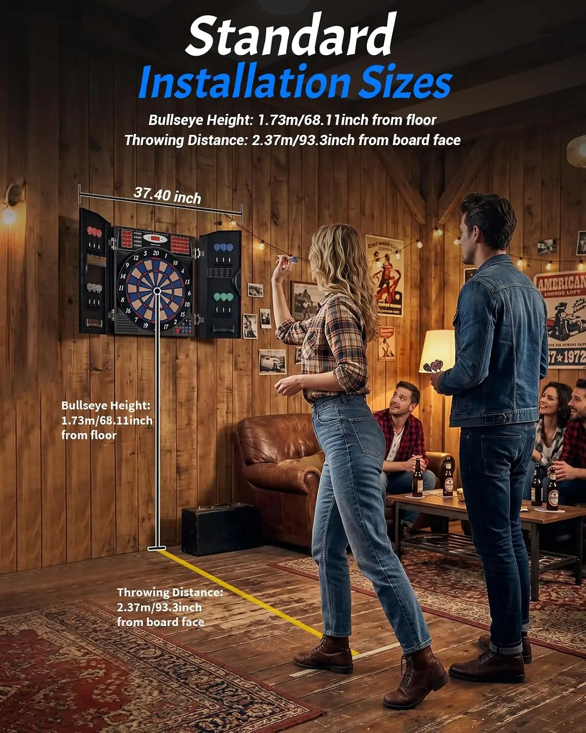 Elektroniczny zestaw do rzucan – Electronic Dartboard Cabinet recenzja i cena