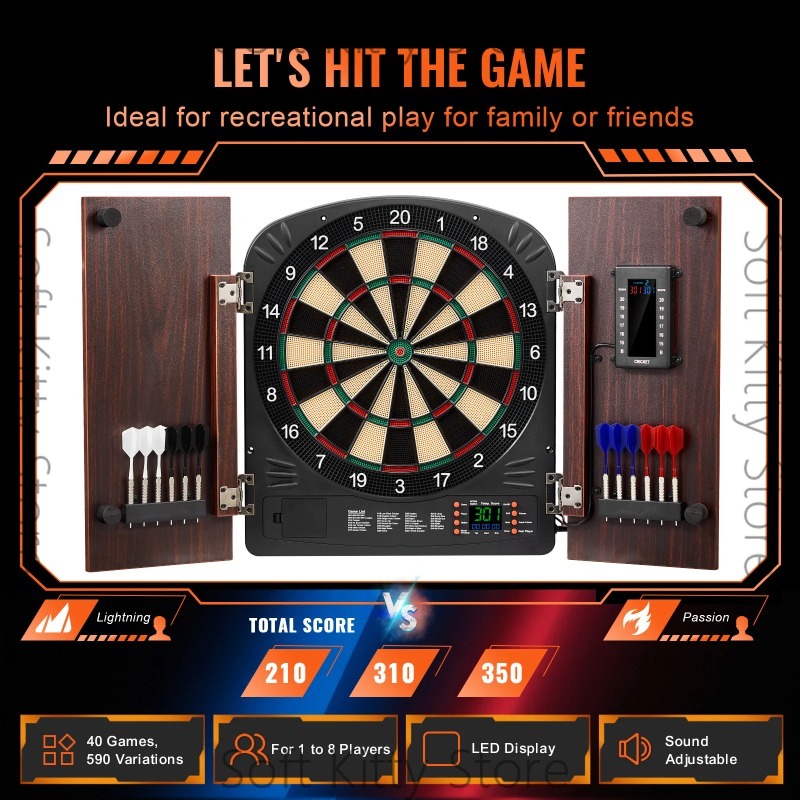 Zestaw do gry w rzutki z szafk – Electronic Dartboard Cabinet recenzja i cena