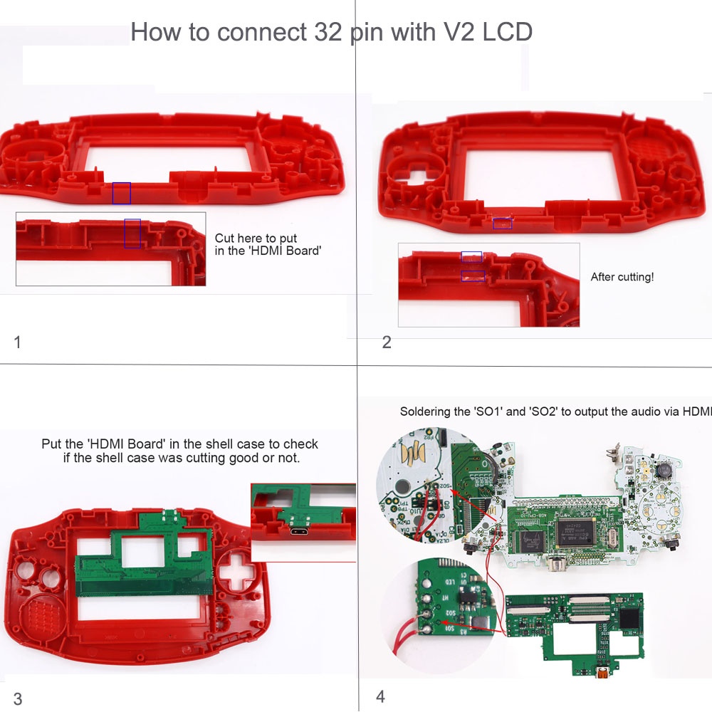 Mod HDMI 32Pin 40pin do GBA, Z – Arcade Button Pcb recenzja i cena