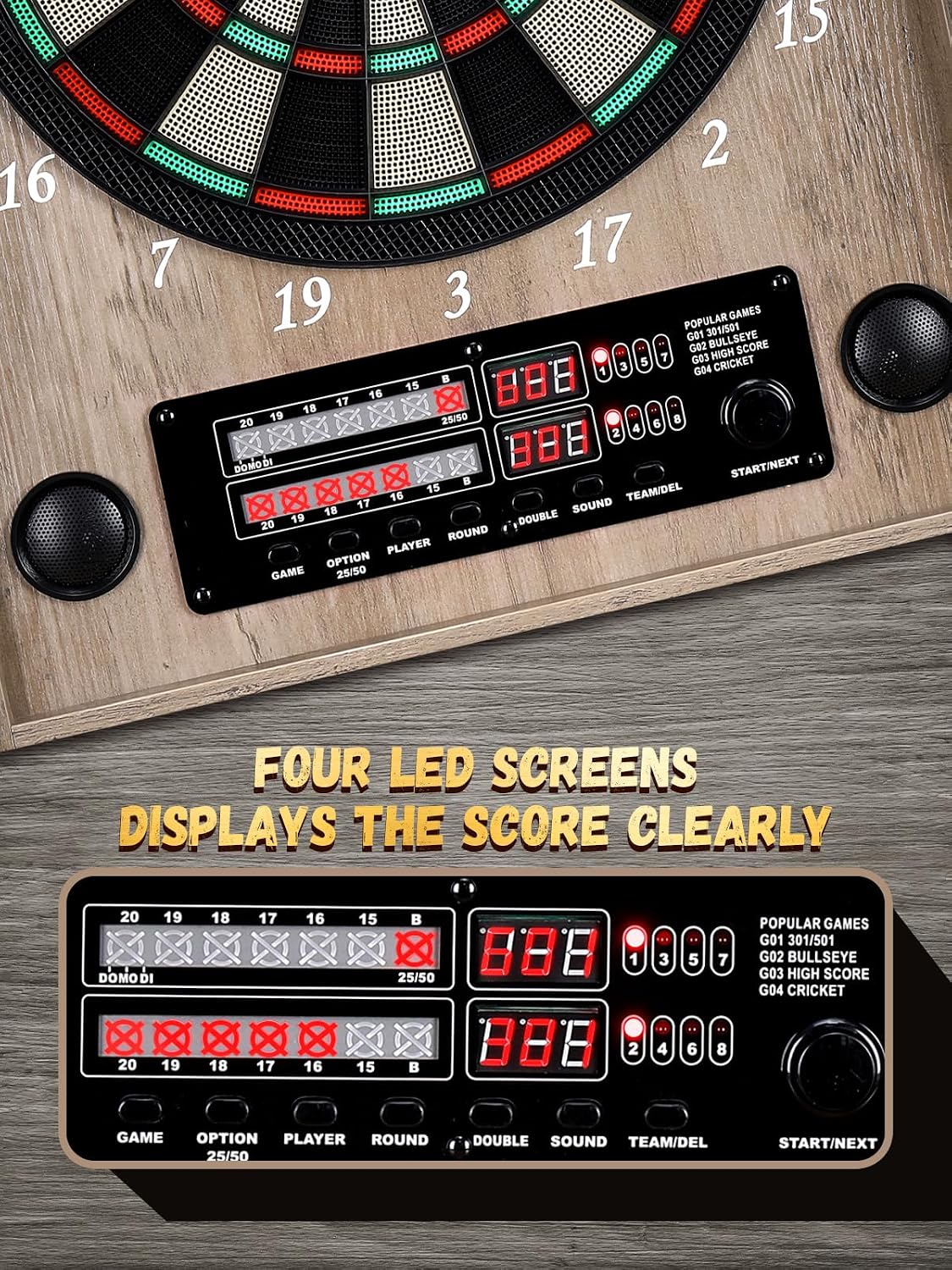 Elektroniczna tarcza do rzutek – Electronic Dartboard Cabinet recenzja i cena