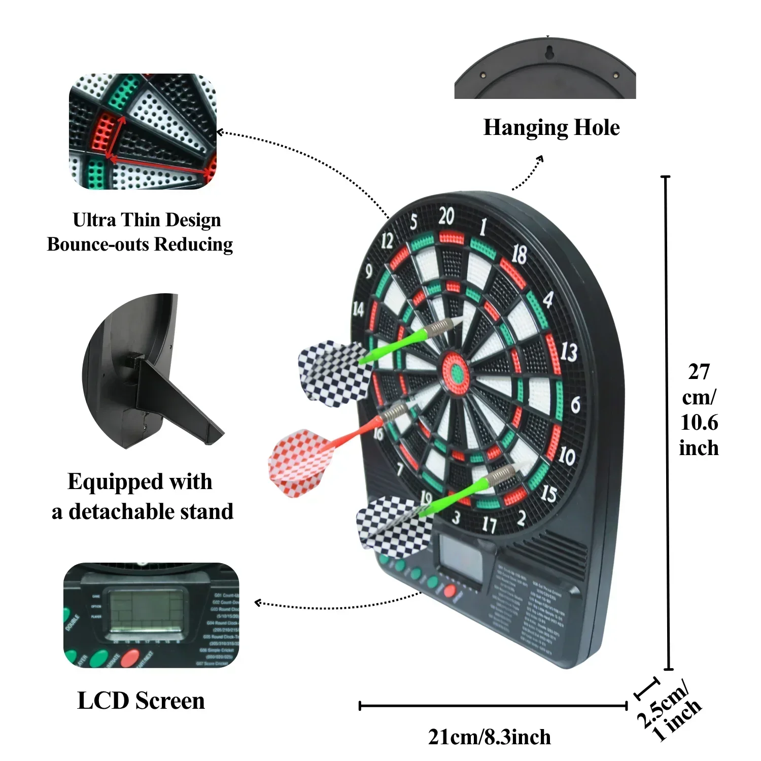 Przenośna Elektroniczna Tarcza – Electronic Dartboard Cabinet recenzja i cena
