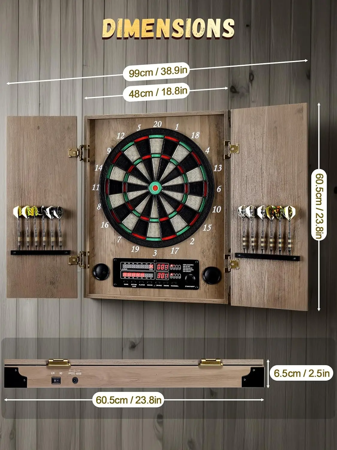 Elektroniczna tarcza do rzutek – Electronic Dartboard Cabinet recenzja i cena