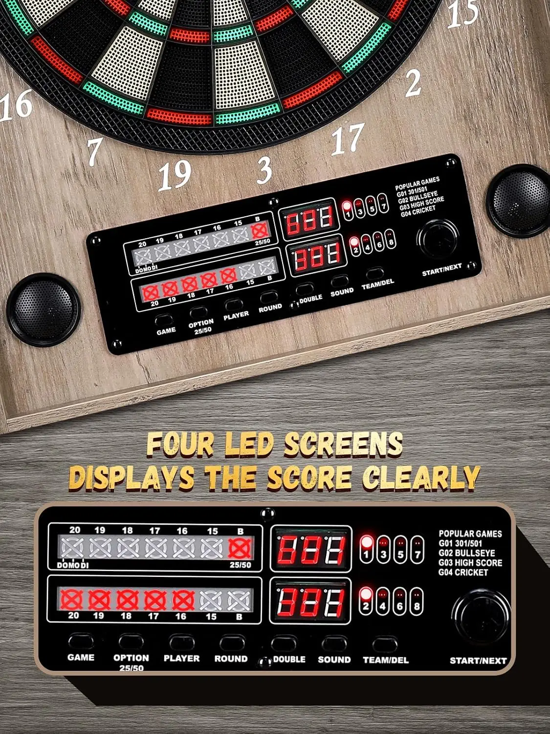 Elektroniczna tarcza do rzutek – Electronic Dartboard Cabinet recenzja i cena
